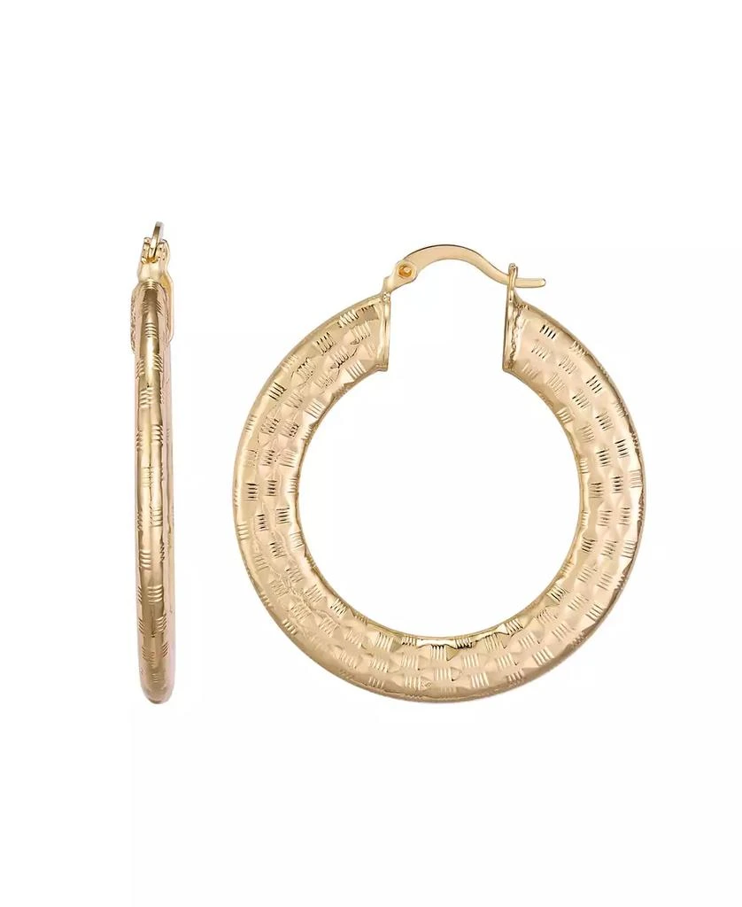 Macy
s Gold-Plated Flat Hoop Earrings