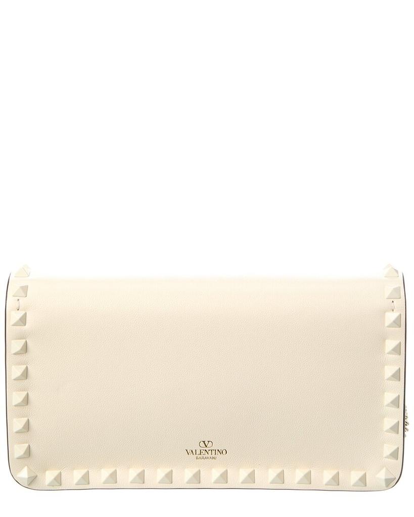 Valentino Valentino Rockstud Leather Wallet On Chain