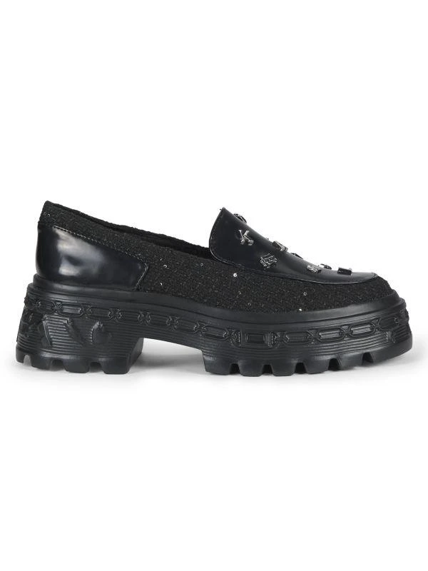 Karl Lagerfeld Paris Lylah 40MM Studded Platform Loafers 1