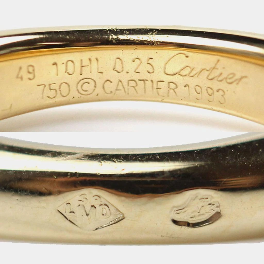 Cartier Cartier 18K Yellow Gold Diamond Ellipse Ring EU 49 5