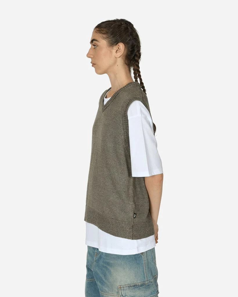STUSSY Loose Knit Linen Vest Stone 2