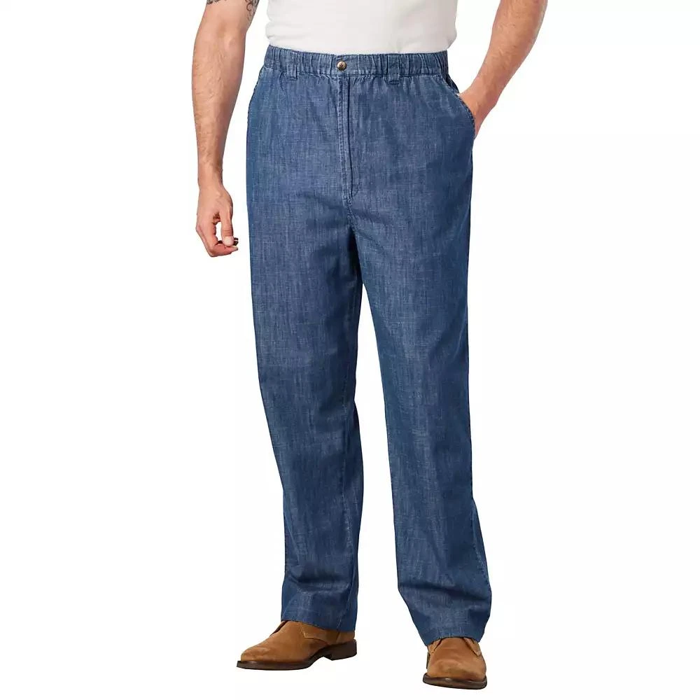 KingSize Big & Tall Knockarounds Full-Elastic Waist Pants In Twill Or Denim 1