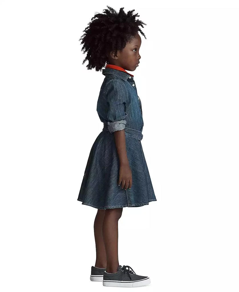 Ralph Lauren Toddler and Little Girls Belted Cotton Chino Shirtdress 5
