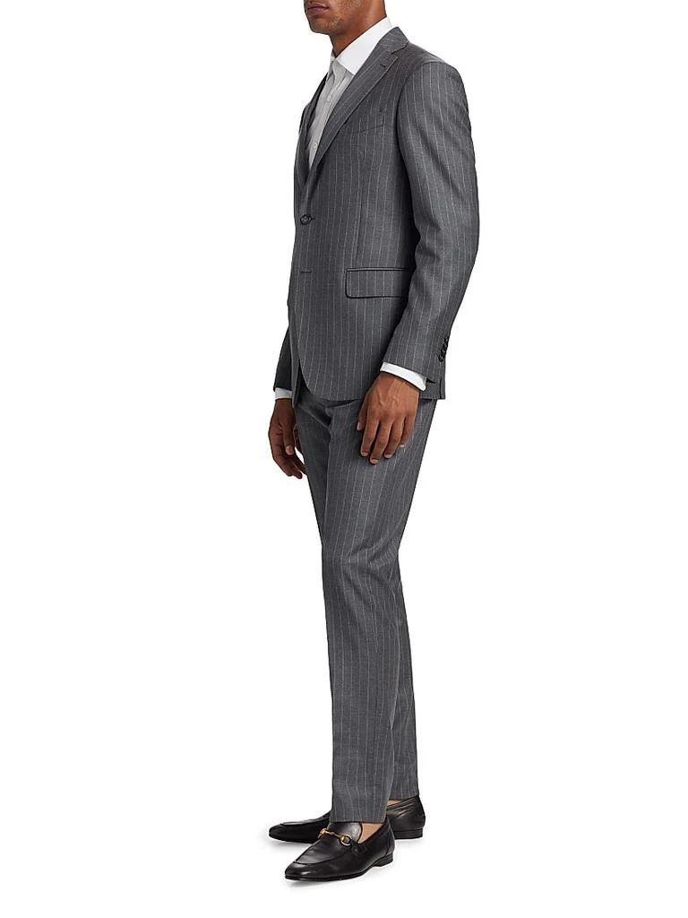 Saks Fifth Avenue COLLECTION Pinstriped Wool Single-Breasted Suit 4