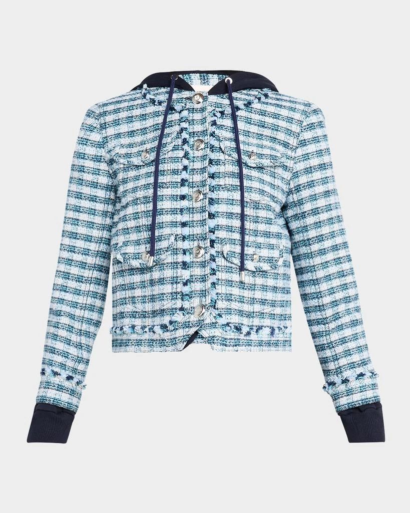 Cinq a Sept Emery Hooded Tweed Jacket 1
