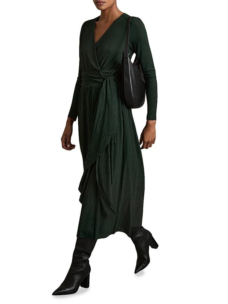 REISS Madeline Jersey Wrap Midi-Dress - Dresses & Skirts - BeyondStyle