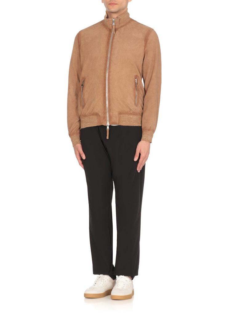 THE JACK LEATHERS Beige Quentin Perfo Leather Jacket