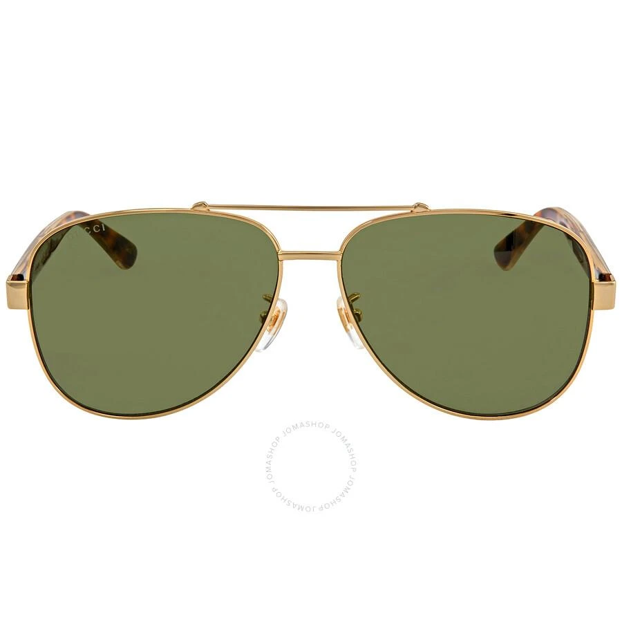 Gucci Green Pilot Men's Sunglasses GG0528S 009 63 1