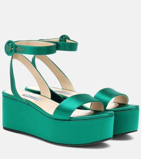 Prada Satin platform sandals 1