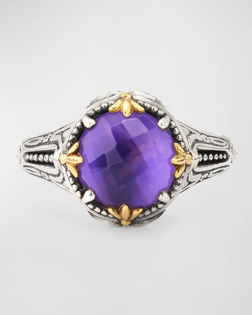 Konstantino Gen K 2 Sterling Silver and 18K Gold Rock Crystal Ring