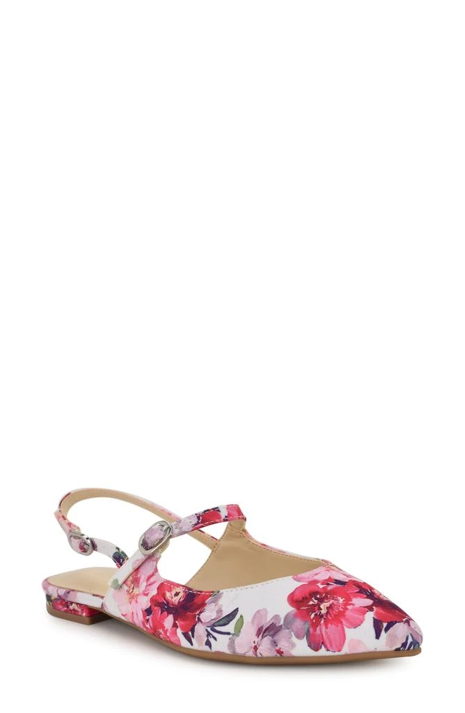 Nine West Daved Pointed Toe Slingback Flat 1