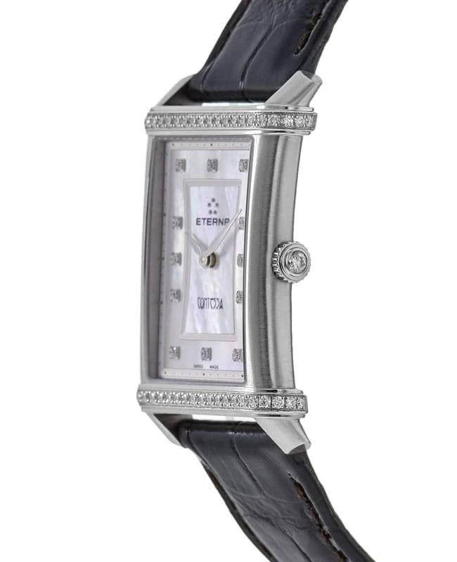 Eterna Eterna Contessa Mother of Pearl Dial Diamond Bezel Leather Strap Women's Watch 2410.48.67.1199 3