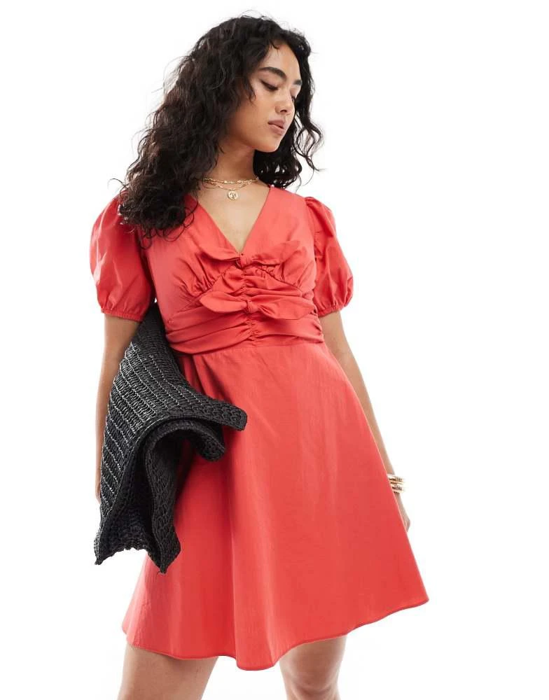 red bow dress asos red bow dress Red Maxi Dress With Bow Detail