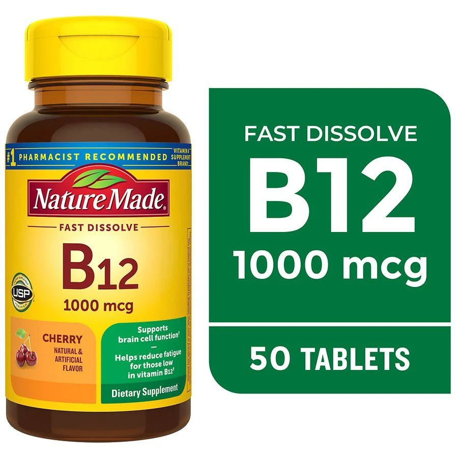 Nature Made Vitamin B12 Sublingual 1000 mcg Sugar Free Fast Dissolve Tablets 5