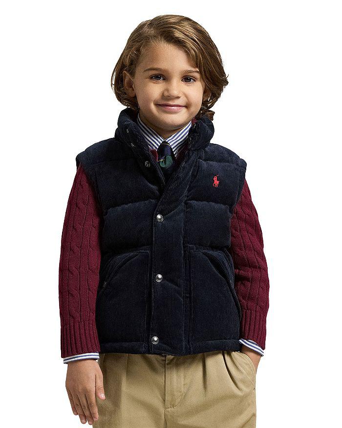 Ralph Lauren Boys' Convertible Corduroy Down Jacket - Little Kid