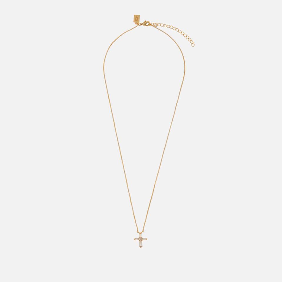 Crystal Haze Crystal Haze Crystal Cross Gold-Plated Necklace