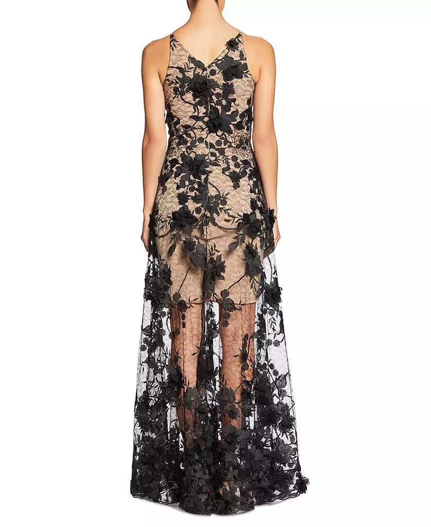Dress The Population Women's Sydney Lace Floral-Appliqué Gown 4