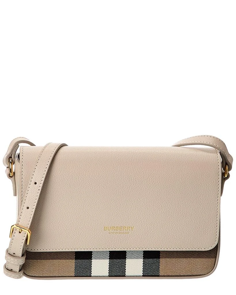 Burberry Check Canvas & Leather Crossbody 1