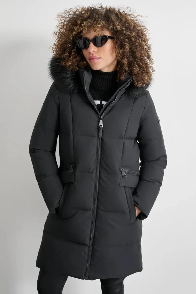 DKNY Long Puffer With Double Pockets 1