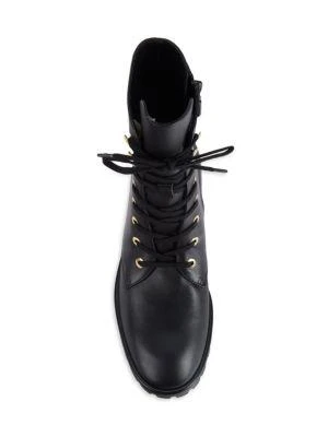 Stuart Weitzman Laine Leather Combat Boots 6
