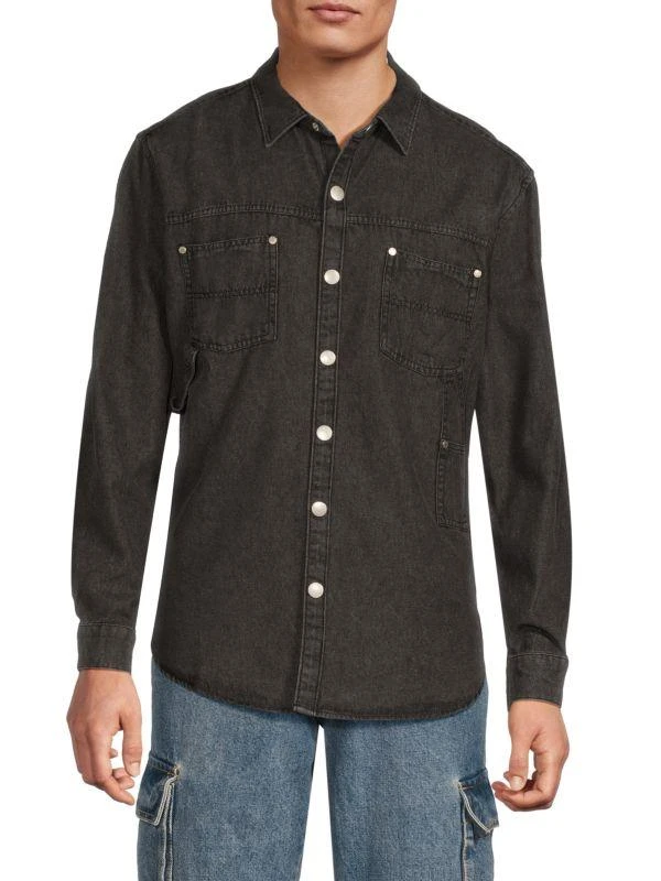 WeSC Carpenter Acid Wash Denim Overshirt 1