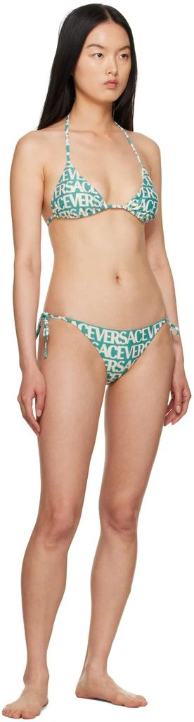 Versace Blue Allover Bikini Bottom 4