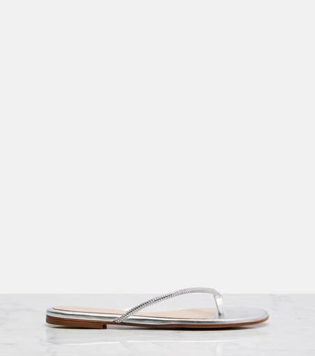 Gianvito Rossi India metallic leather thong sandals 4