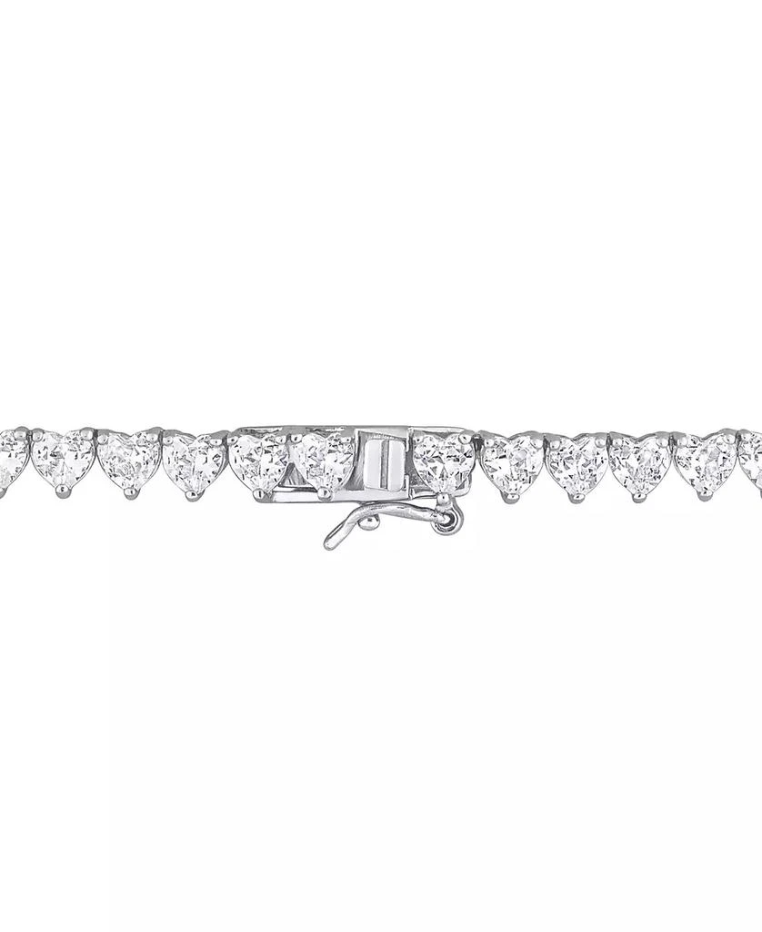 Macy's Lab-Grown White Sapphire Heart 18" Tennis Necklace (31-1/5 ct. t.w.) in Sterling Silver 5