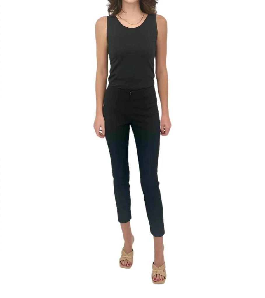 J'Envie/Eli Zip Front Calvary Twill Pant In Black 2