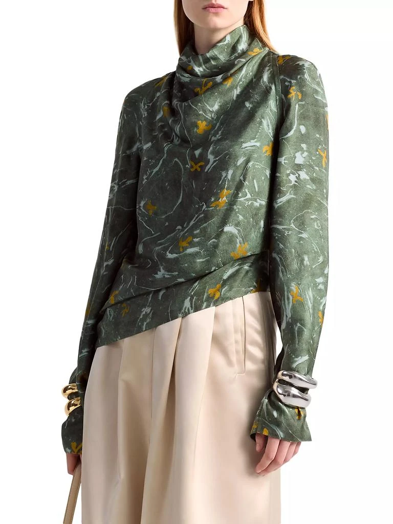 Altuzarra Cara Cowlneck Bird Print Top 3