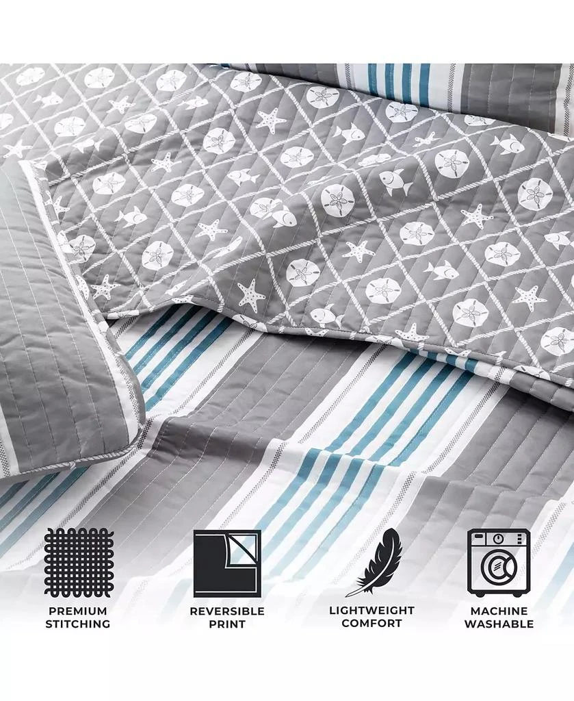 Linery 
Co Coastal Microfiber Quilt Set With Shams 5