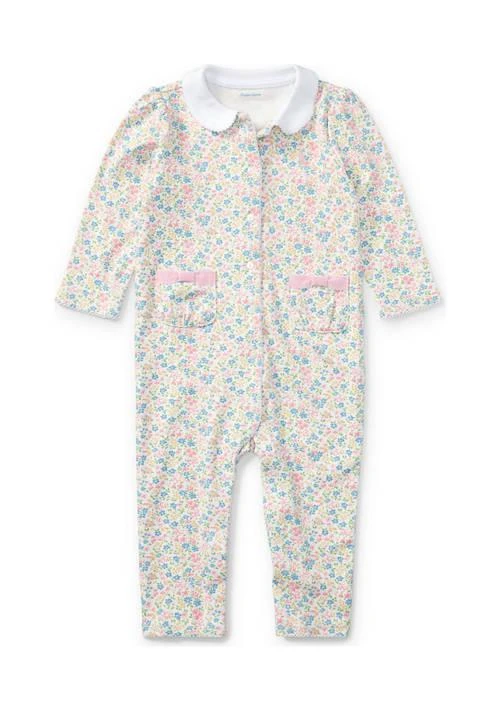 Ralph Lauren Baby Girls Floral Print Cotton Coverall