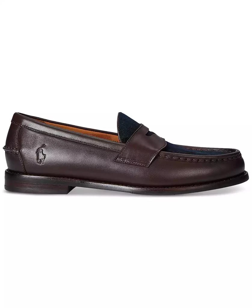 Ralph Lauren Men's Alston Leather & Plaid Wool Penny Loafers 4