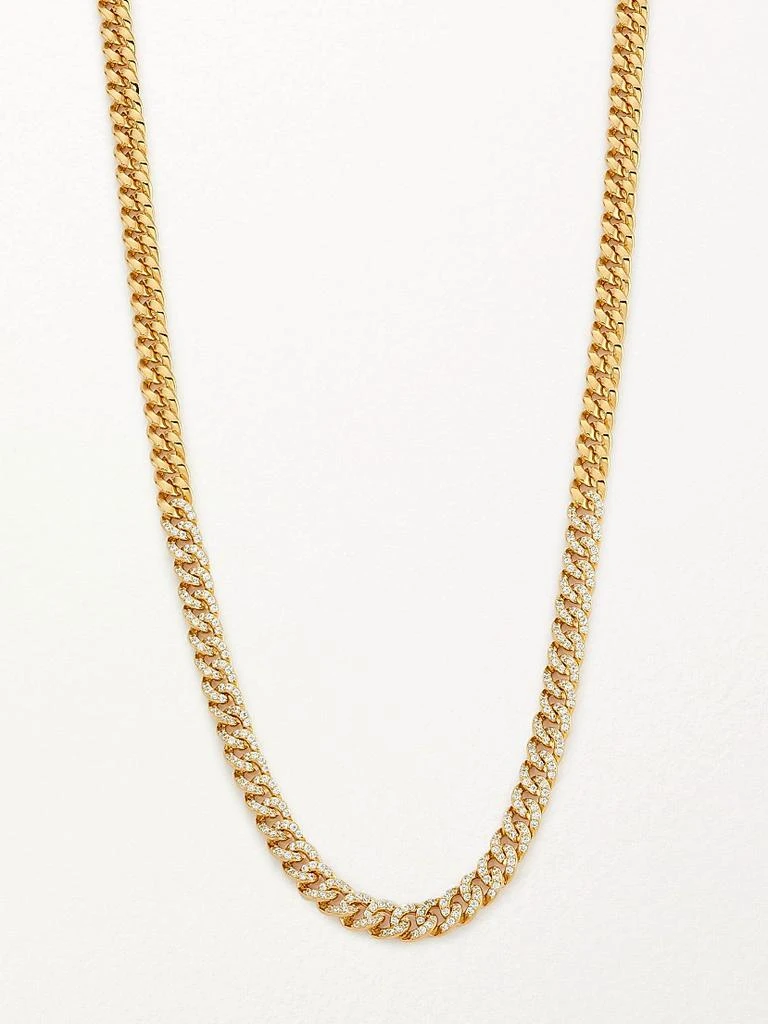 Adriana Orsini 18K Goldplated Silver & Cubic Zirconia Curb-Link Collar Necklace 1