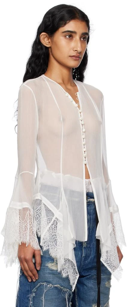 ANN DEMEULEMEESTER White Kristabel Handkerchief Blouse 2
