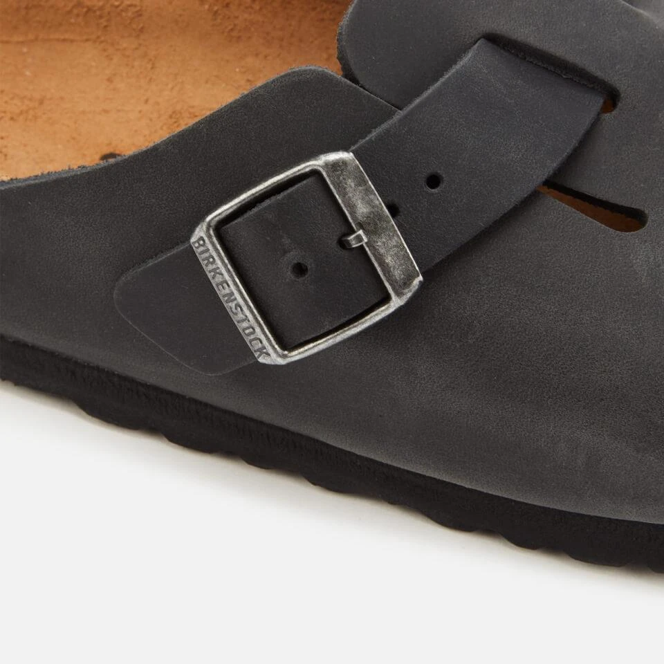 Birkenstock BIRKENSTOCK WOMEN'S BOSTON OILED LEATHER MULES - BLACK 4