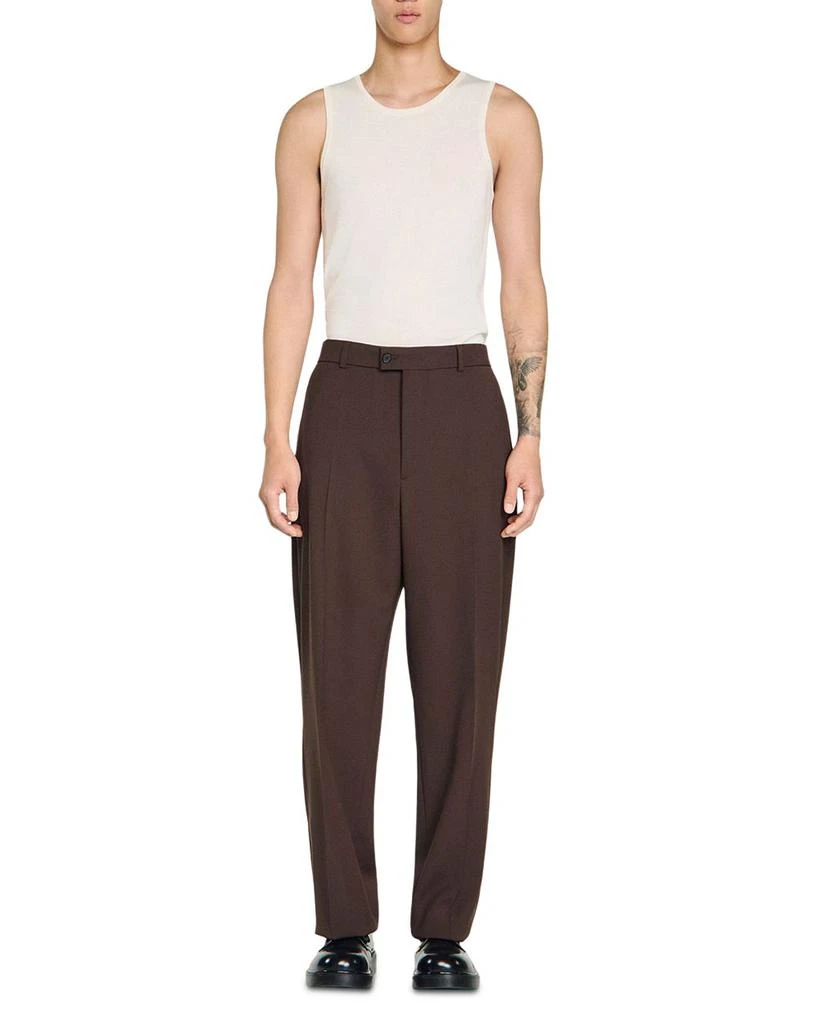Sandro Oversized Fit Wool Suit Pants 2