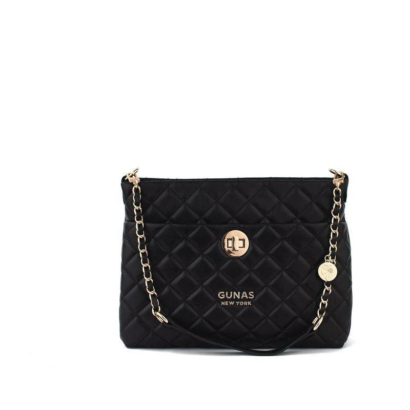 GUNAS New York Koi Black Quilted Vegan Leather Purse 1