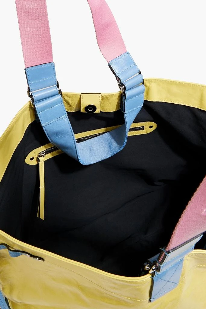 Isabel Marant Wardy color-block crinkled patent-leather tote 5