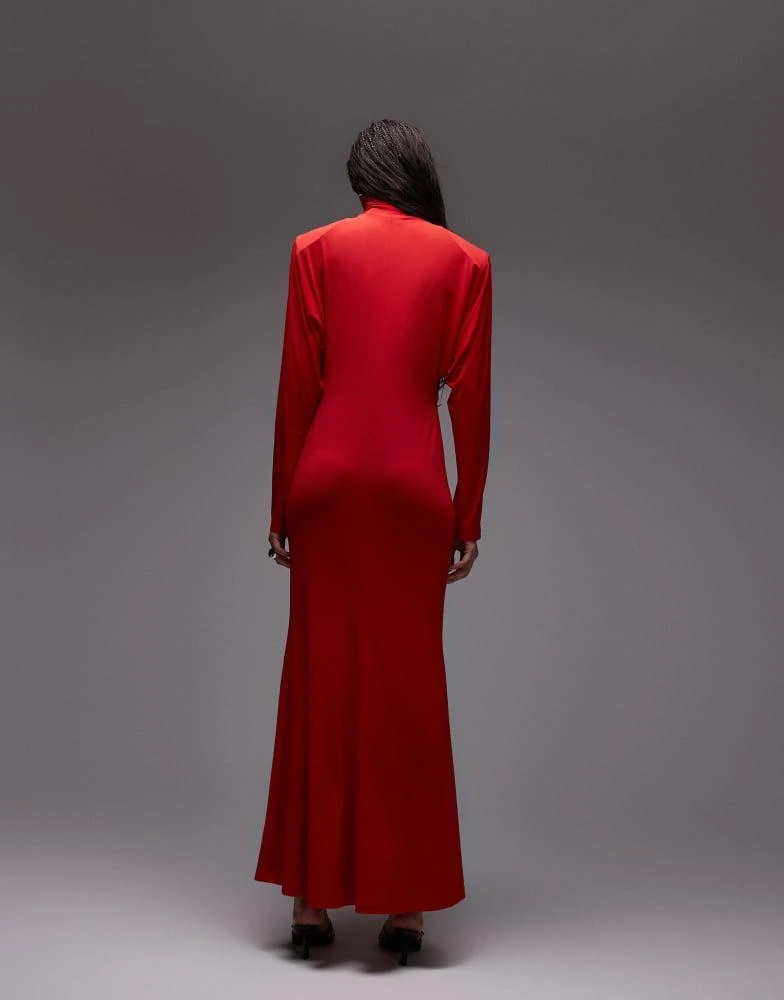 open lace back dress Dio'r Red Batwing Midi Wrap Dress main image 1