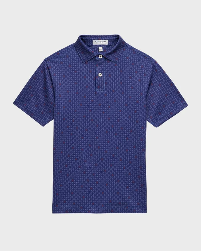 Peter Millar Skull in One Performance Jersey Short-Sleeve Polo Shirt, Size XS-XL 1