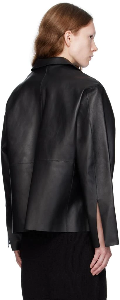 Totême Black Army Leather Jacket 3