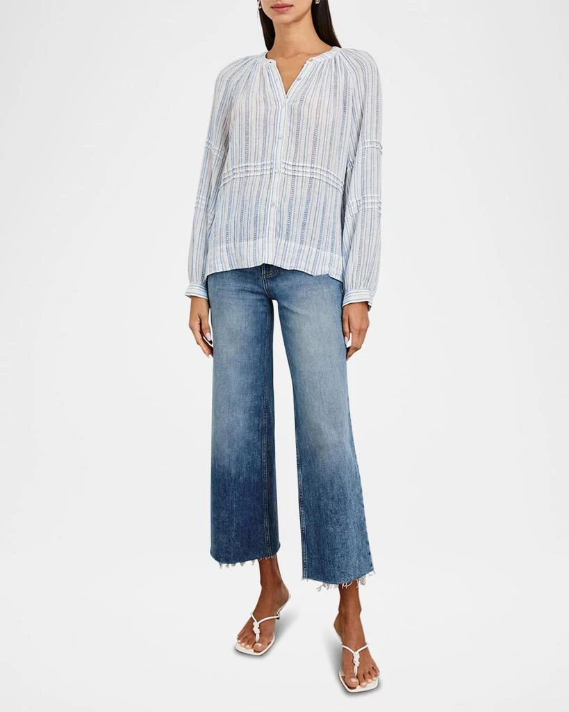 Rails Frances Button-Front Linen Blouse 2
