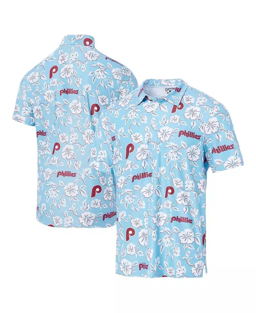 Reyn Spooner Men's Light Blue Philadelphia Phillies Cooperstown Collection Performance Polo Shirt 1