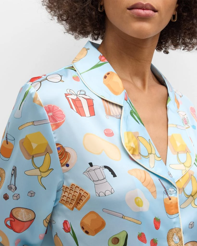 Karen Mabon Breakfast In Bed Printed Pajama Set 6