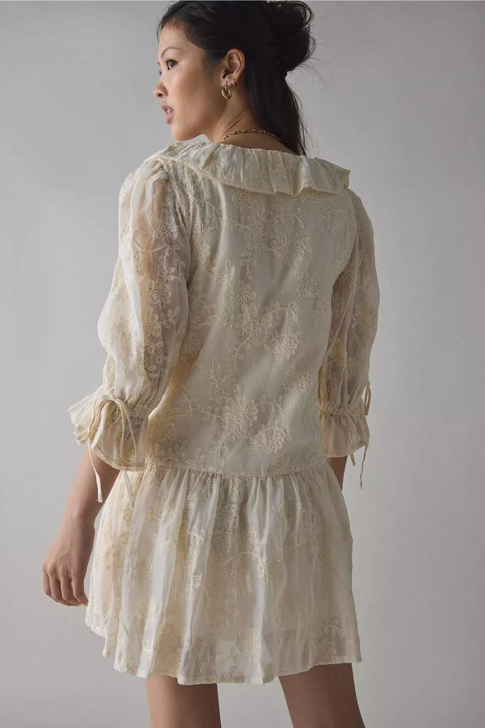 Kiss The Sky Kiss The Sky Lace Ruffle Collar Babydoll Mini Dress 3