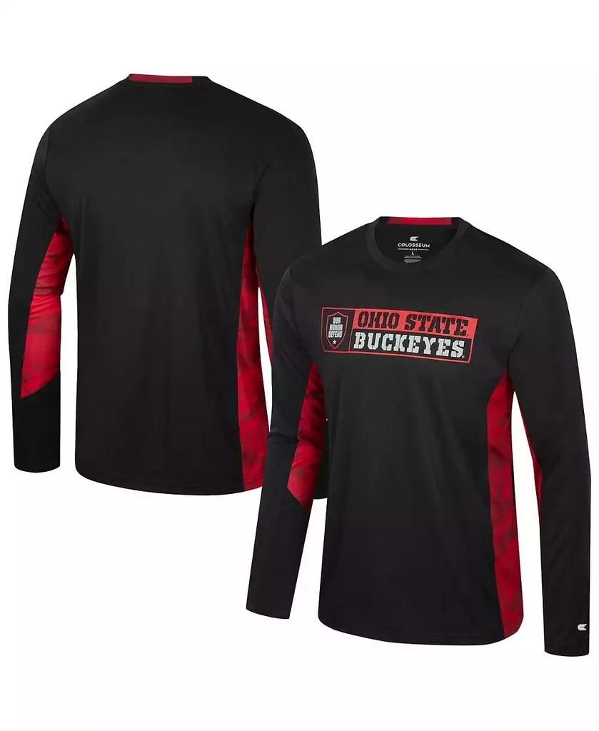 Colosseum Men's Black Ohio State Buckeyes Big Tall On Honor Long Sleeve T-Shirt 1