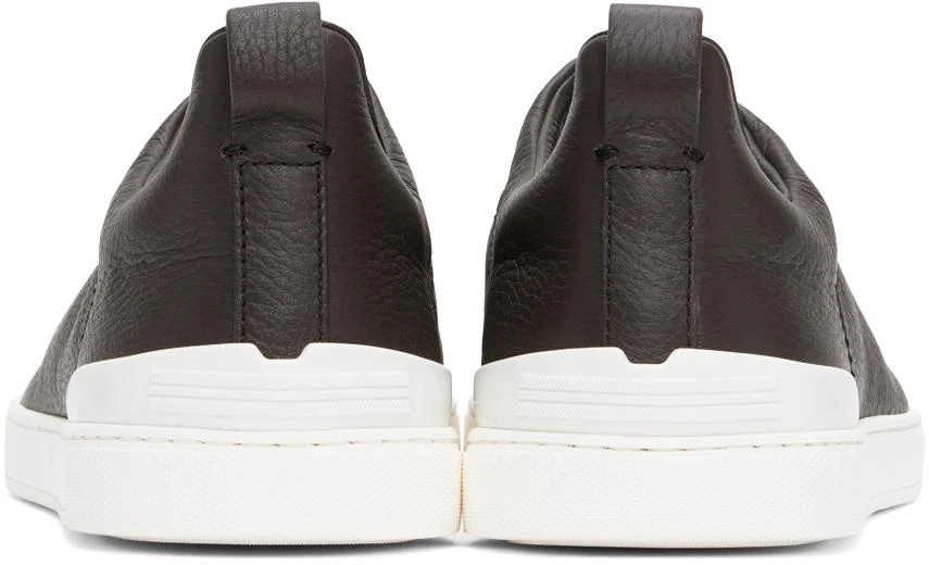 Zegna Brown Triple Stitch Sneakers 2