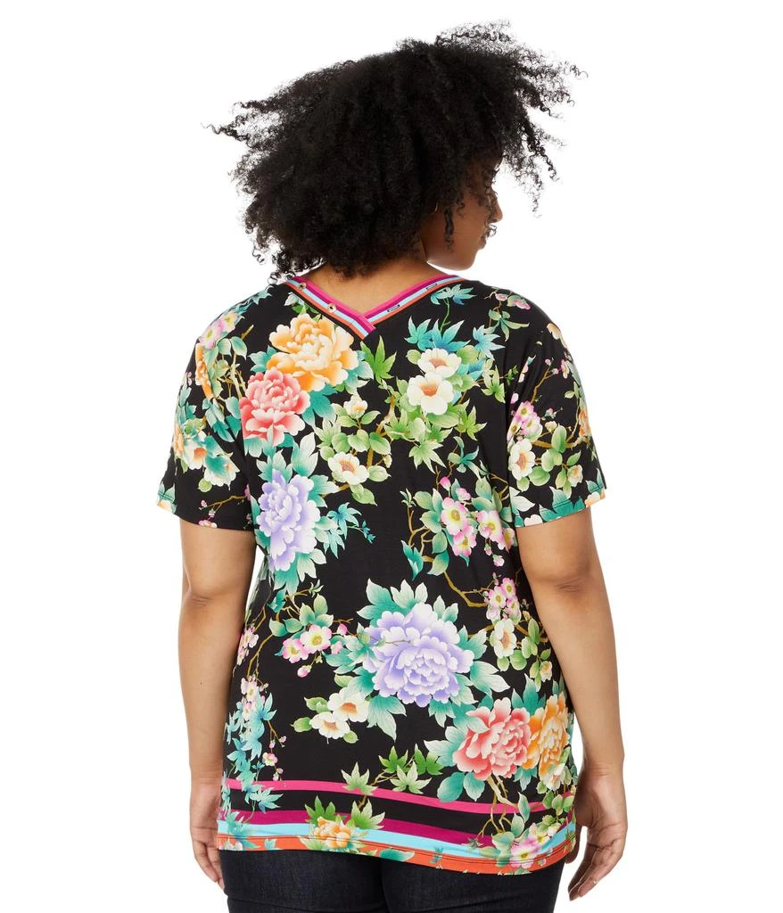 Johnny Was The Janie Favorite Button Neck Tee- Le Jardin 2