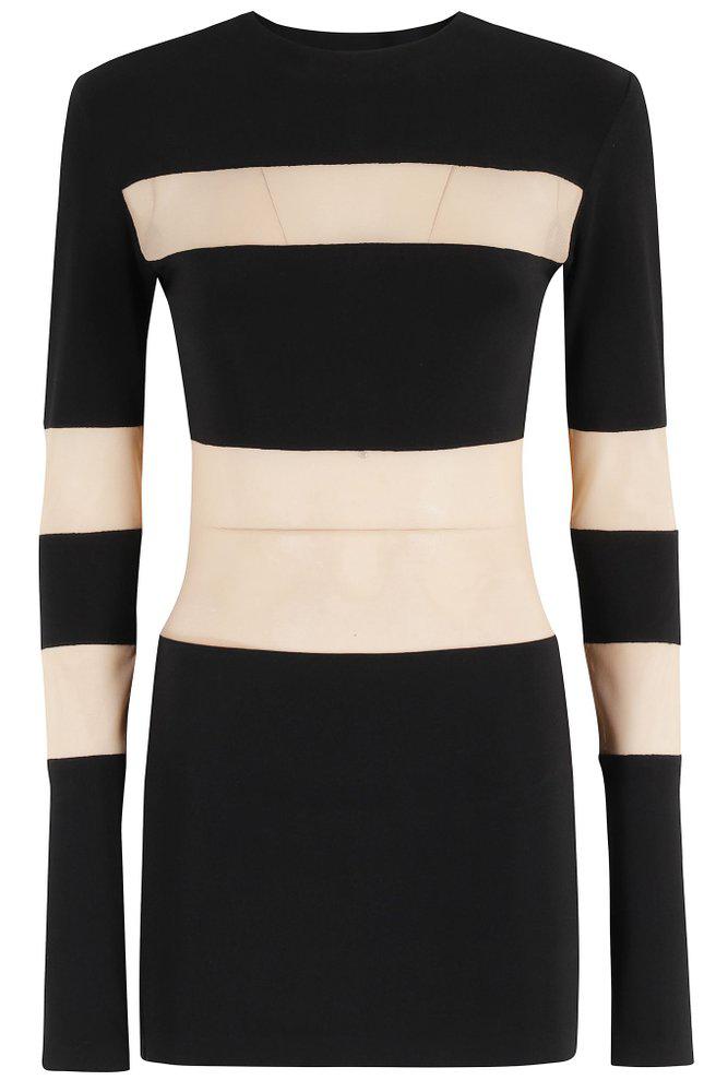Norma Kamali Norma Kamali Striped Long-Sleeve Dress